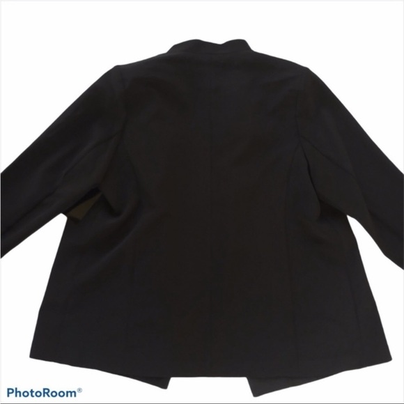 BAGATELLE Open Front Crepe Blazer Black Size 1X - Picture 4 of 12